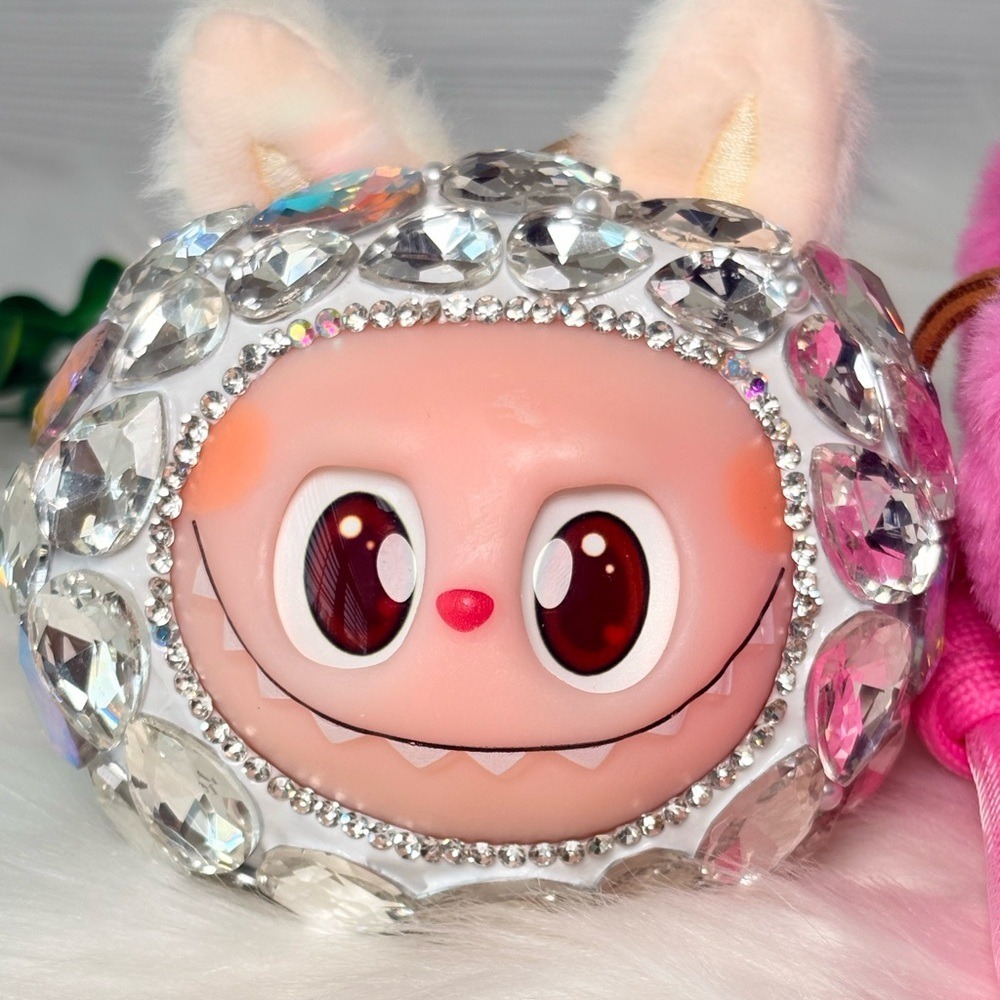 Sparkling Crystal & Plush Labubu Keychain/Bag Charm‎